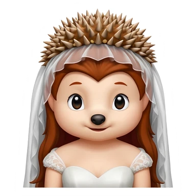 bride hedgehog red sticker