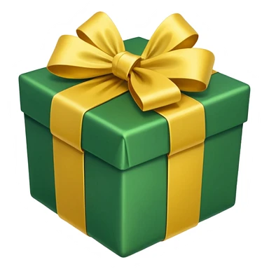 GREEN PRESENT WITH YELLOW BOW sticker