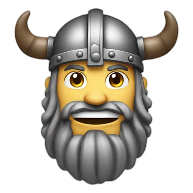 Happy stocky viking sticker