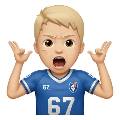 67 kid screaming 67 sticker