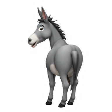 Donkey playing the piano sticker