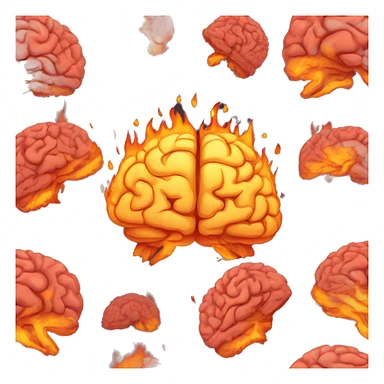 brain in fire sticker
