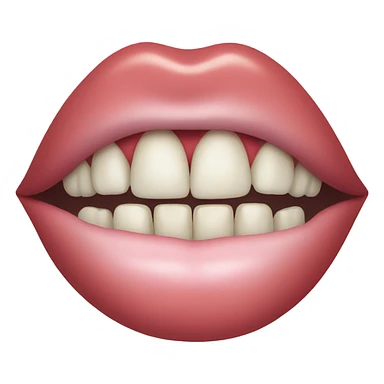Teeth on lips sticker
