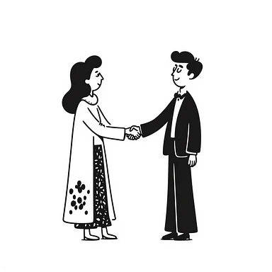 iran and america shaking hand sticker