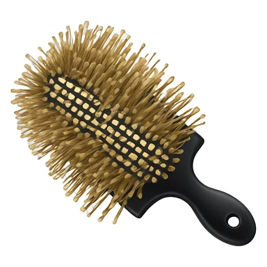  golden vintage hair brush sticker