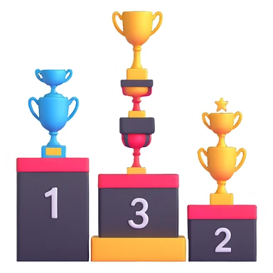 1st 2nd 3rd place winner podiums sticker