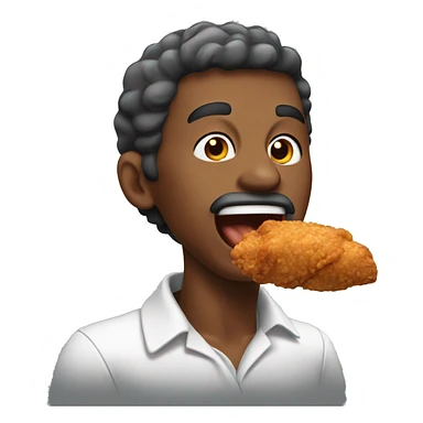  man eating fried chicken sticker