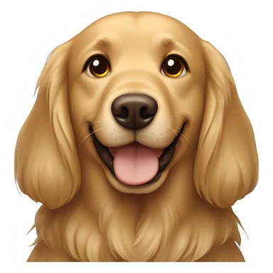 Smiling girl with long brown hair with a shaggy golden Labrador dog with brown eyes sticker