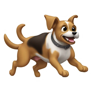 dog jumping anvil sticker