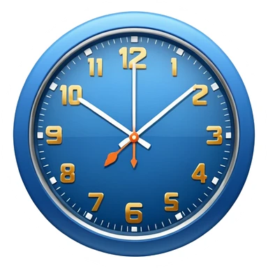 blue clock sticker