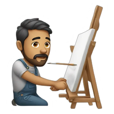 Drawing artist sticker