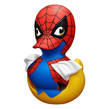 Spiderman rubber duck sticker