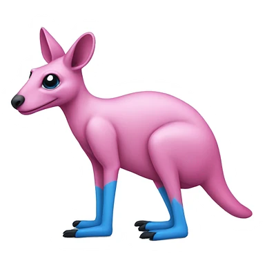 Pink kangaroo and blue kangaroo sticker