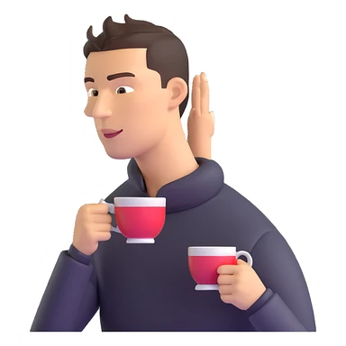 Cristiano Ronaldo drinking tea sticker