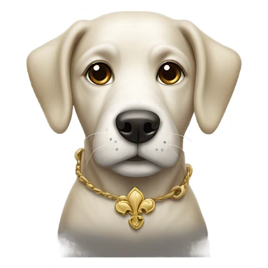 Dog with fleur di lis  sticker