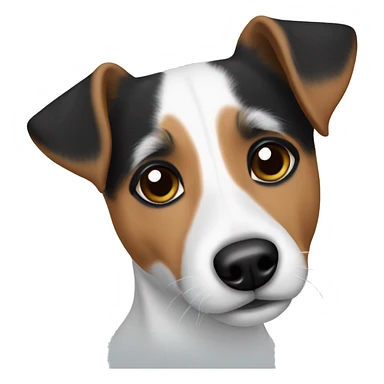 jack russell with black eyebrows sticker