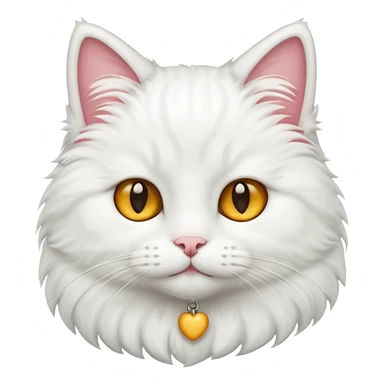 A cute white fluffy cat sticker