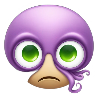 Cute kraken eyes close meditate sticker