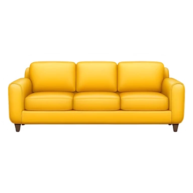 Yellow sofa, without any cushions. sticker