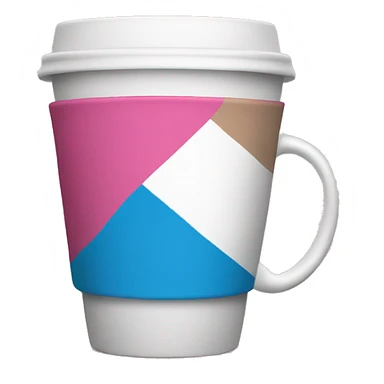 coffee cup with transgender flag sticker