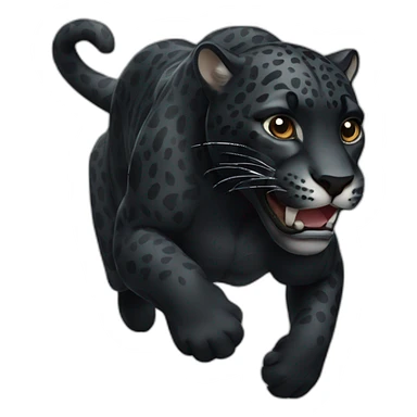 black running jaguar sticker