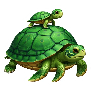 Turtle on turtle sticker