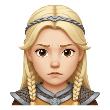 Female Viking with blonde hair sticker