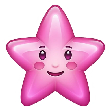 Star glowing in pink  sticker