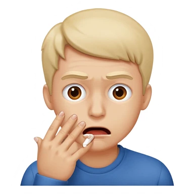 emoji mordiendose la uña sticker