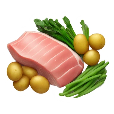 Fillet with baby potatoes and vegetables  sticker