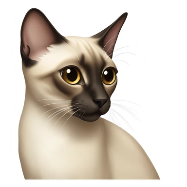 Siamese cat very thin sticker