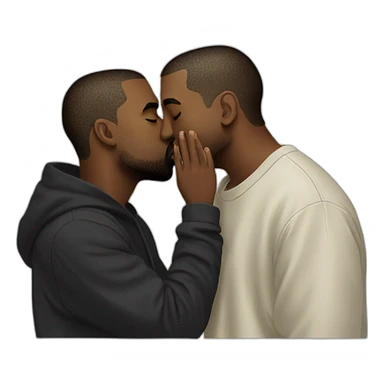 kanye west kissing kanye west sticker