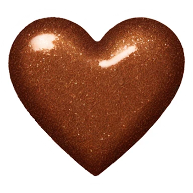 One Brown glitter heart sticker