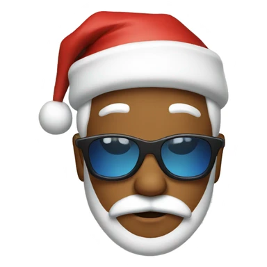 santa wearing sunglasses  sticker