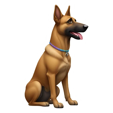 Bird and dog harmony Belgian malinois sticker