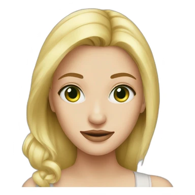 Blonde girl green eyes theatre sticker