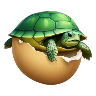 Turtle in egg sticker