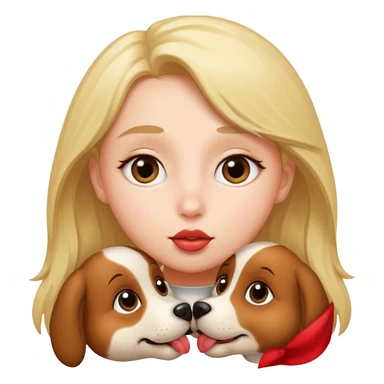 puppy eyes kiss sticker