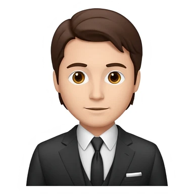 Male brunette movie producer  sticker