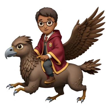 harry potter riding buckbeak sticker