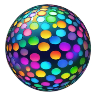 rainbow sparkle disco ball sticker