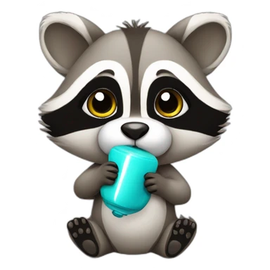 Baby Raccoon With Pacifier sticker