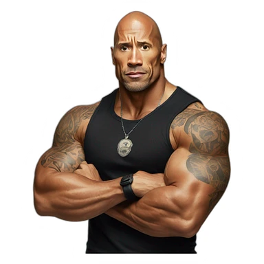 the rock tatoo sticker