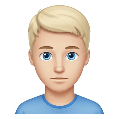 25 y white cauvasian boy blue eyes sticker