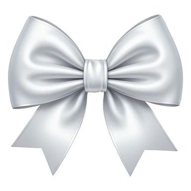 white satin bow sticker