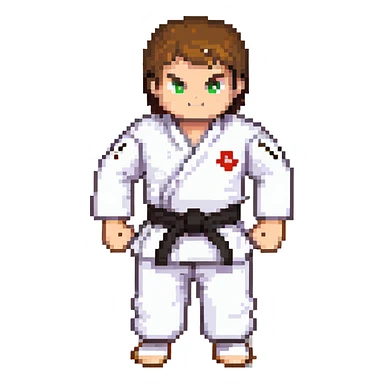 White martial arts uniform sticker