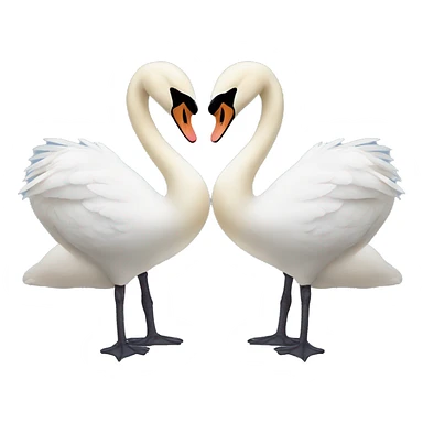 Two swans making a heart together sticker