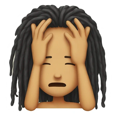 Dreadhead face palm sticker
