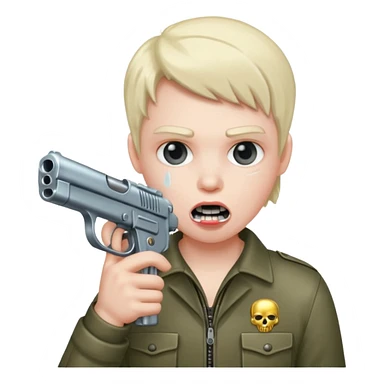 Gun in mouth sticker