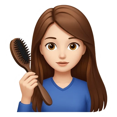 mujer peinando su cabello sticker